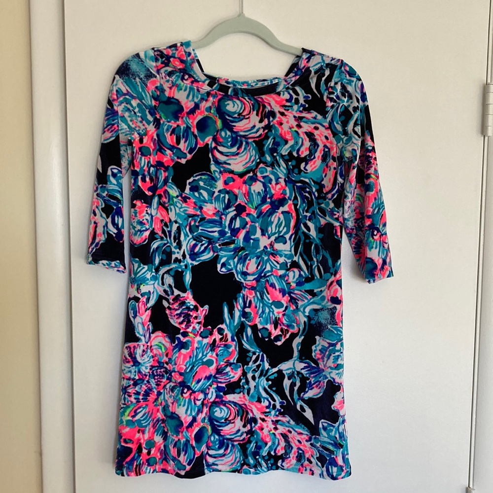 Lilly Pulitzer Dress Tunic Velour Kids size 12-14
